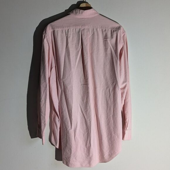 Ralph Lauren Blue Label Pink Button Down Long Sleeve Brown Pony Logo Shirt - Picture 2 of 6